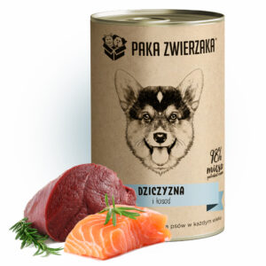 Karma Mokra dla Psa Paka Zwierzaka Dziczyzna i Łosoś 400g