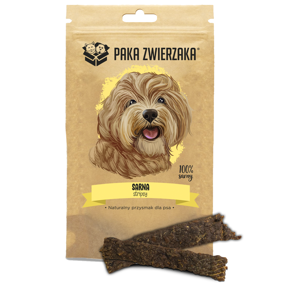 Przysmak dla Psa Paka Zwierzaka Stripsy Sarna 100% 70g