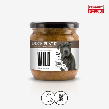 Karma Mokra dla Psa Dogs Plate Wild z Dzika 360g