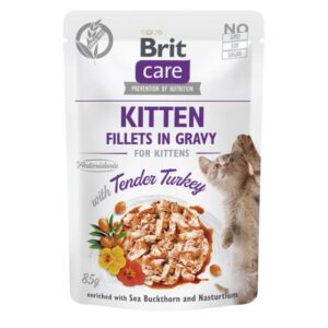 Saszetki dla Kociąt Brit Care Indyk w Sosie 85g