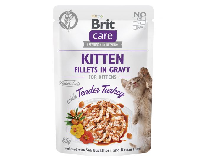 Saszetki dla Kociąt Brit Care Indyk w Sosie 85g