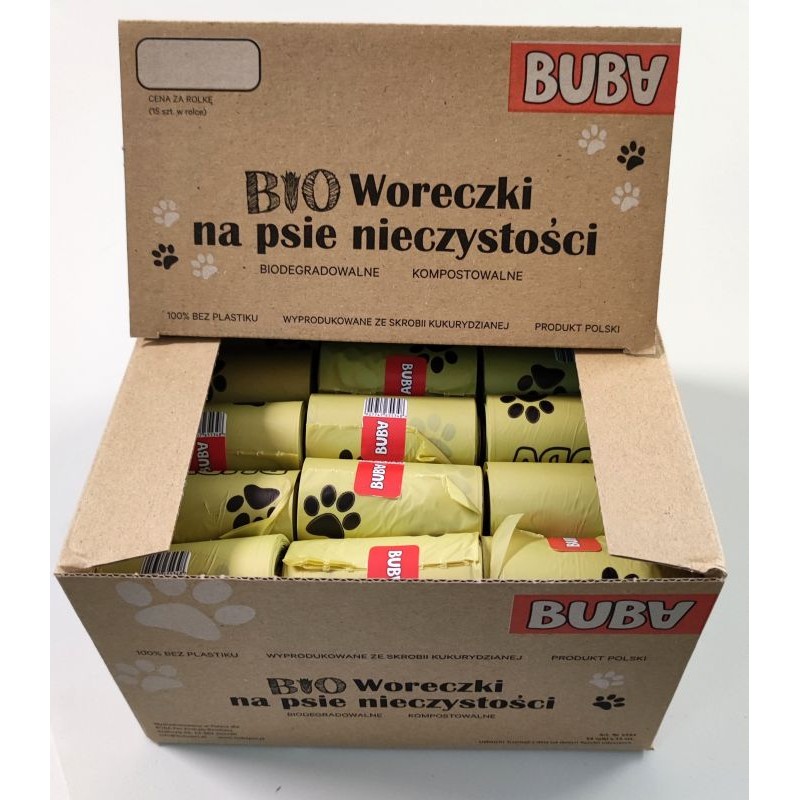 Woreczki BIO Kompostowalne Buba 54 rolki