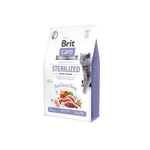 Karma Sucha dla Kota Sterylizowanego Brit Care Kontrola Wagi Kaczka