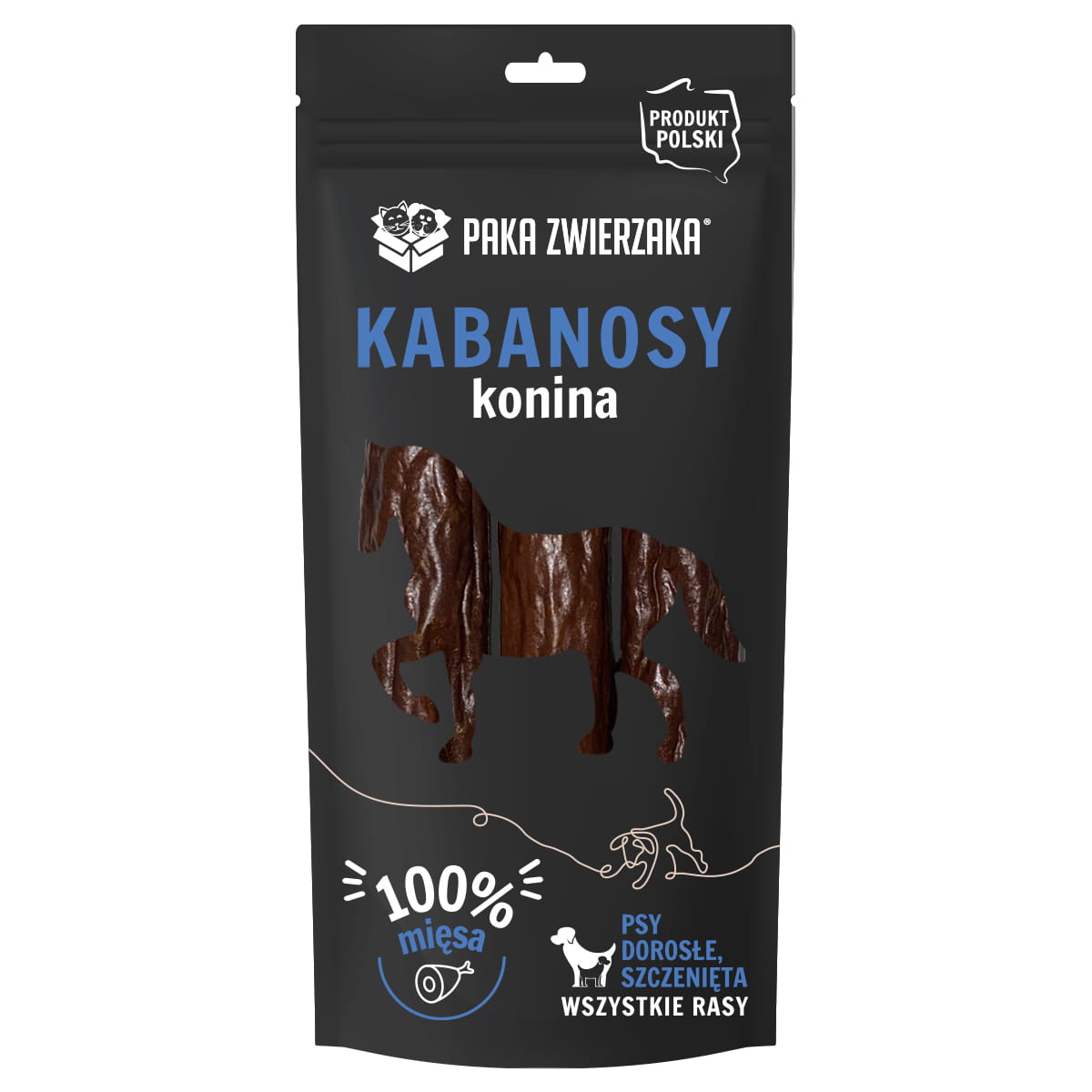 Kabanosy dla Psa Paka Zwierzaka z Konia 3 szt 80g