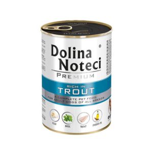 Karma mokra dla psa Dolina Noteci Premium Bogata w Pstrąga