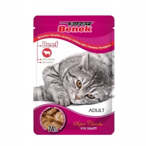 Karma mokra dla kota Super Benek Wołowina w sosie 100g