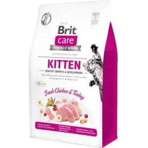 Karma sucha dla kociąt Brit Care Kitten bezzbożowa na indyku