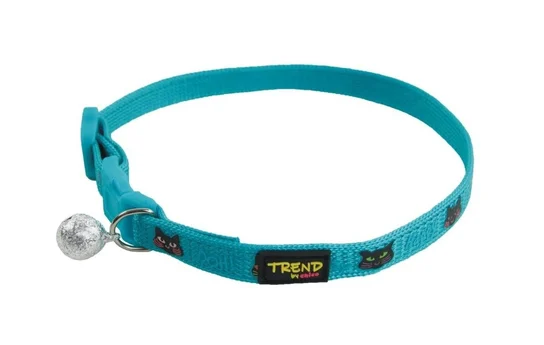 Obroża dla kota Chico Trend z nadrukiem 30cm Niebieska