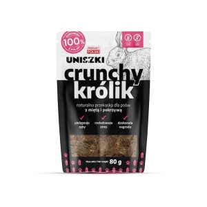 Przysmak dla psa Crunchy Uniszki Królik mięta pokrzywa 80g