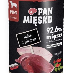 Karma mokra dla psa Pan Mięsko Indyk z jeleniem 400g