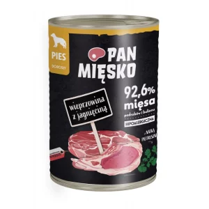 Karma mokra dla psa Pan Mięsko Wieprzowina z Jagnięciną 400g