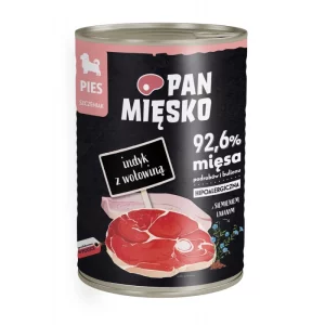 Karma mokra dla psa Pan Mięsko Indyk z Wołowiną dla szczeniąt 400g