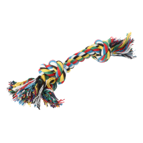 Zabawka dla psa sznur pleciony Dingo 2 węzły 42cm wielokolorowy - Image 2