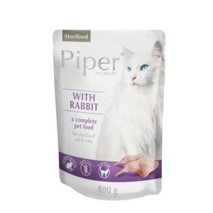 Karma dla kota sterylizowanego Piper z królikiem 100g