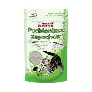 Pochłaniacz zapachów do kuwety Super Benek zielony las 450g