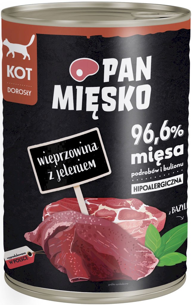 Karma mokra dla kota Pan Mięsko wieprzowina z jeleniem