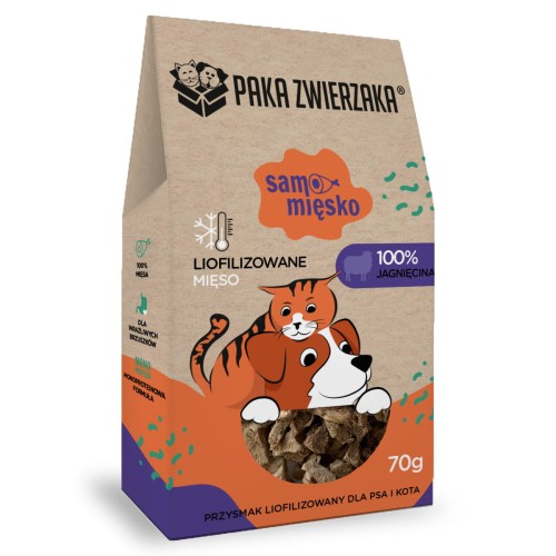 Przysmak liofilizowany Paka Zwierzaka Samo Mięsko JAGNIĘCINA 70g