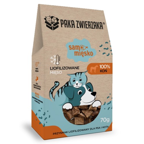 Przysmak liofilizowany Paka Zwierzaka Samo Mięsko KOŃ 70g
