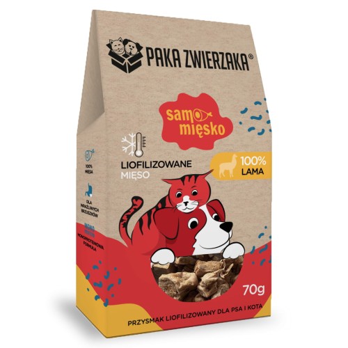 Przysmak liofilizowany Paka Zwierzaka Samo Mięsko LAMA 70g