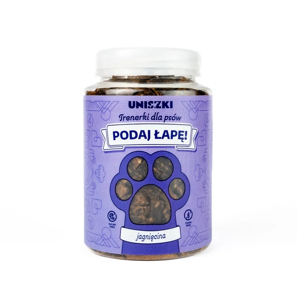 UNISZKI Podaj Łapę - mięsne trenerki dla psów - JAGNIĘCINA (150g)