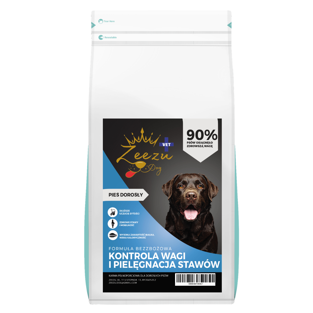 Hipoalergiczna bezzbożowa karma monobiałkowa ZEEZU DOG VET Weight Loss and Joints - Białoryba - Zdrowe stawy i kontrola wagi - wspierająca odchudzanie i stawy - Image 2